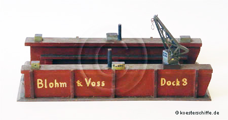 K&ouml;ster-Modell Gro&szlig;es Schwimmdock mit Kran