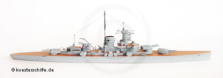 K&ouml;ster-Modell Schlachtschiff Gneisenau